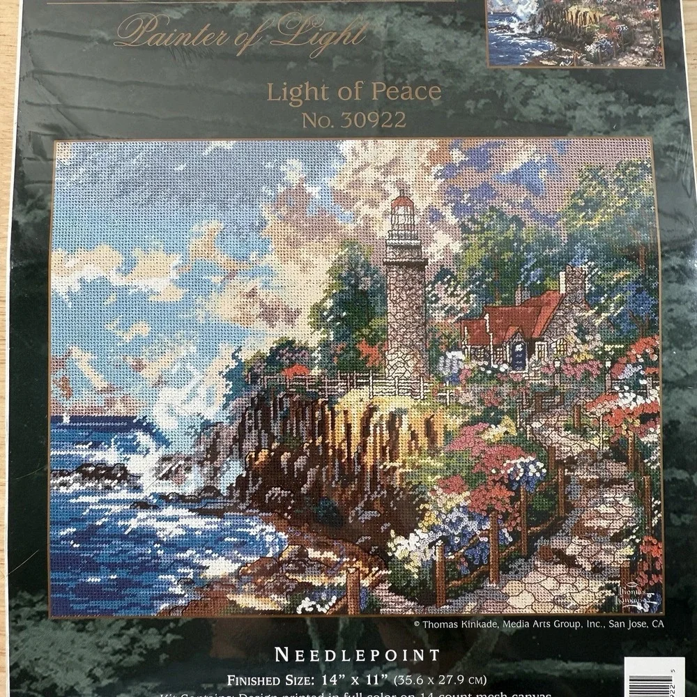 Light of Peace Needle Point Kit Thomas‎ Kinkade Painter of Light 30922 Sealed
